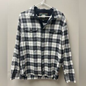 Roots‎ Black & White Plaid Flannel